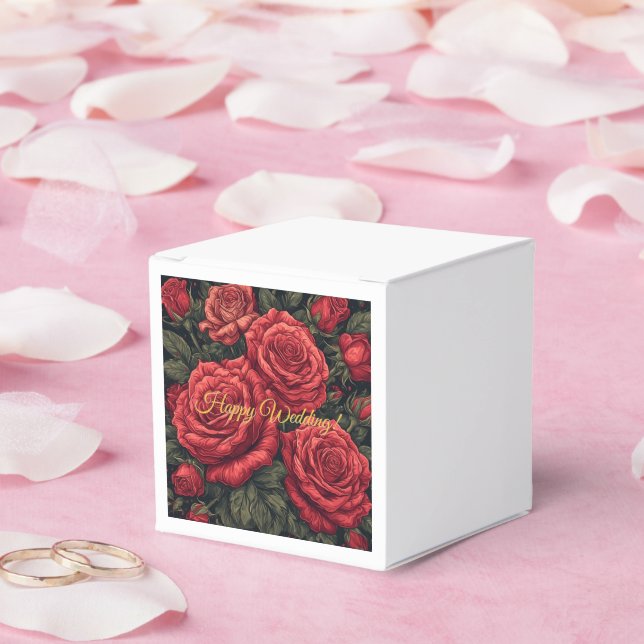 Personalized Wedding Favour Boxes – Floral Design (Wedding)