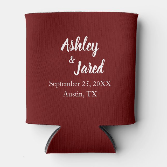 Personalized Wedding Favour Can Cooler (Front)