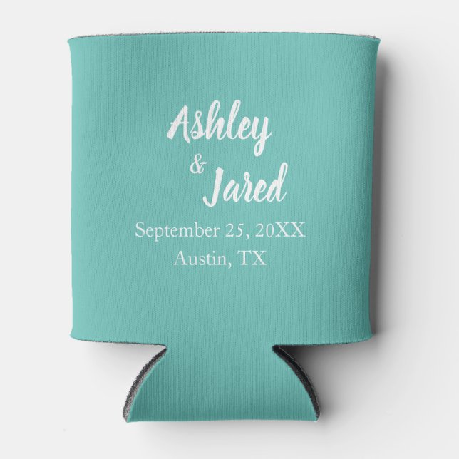 Personalized Wedding Favour Can Cooler (Front)