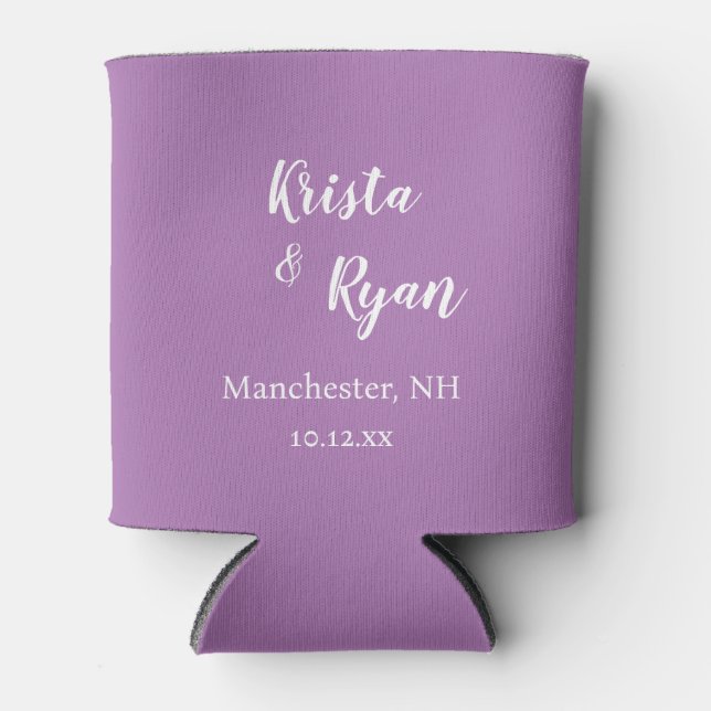 Personalized Wedding Favour Can Cooler (Front)