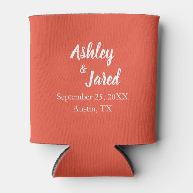 Personalized Wedding Favour Can Cooler (Front)