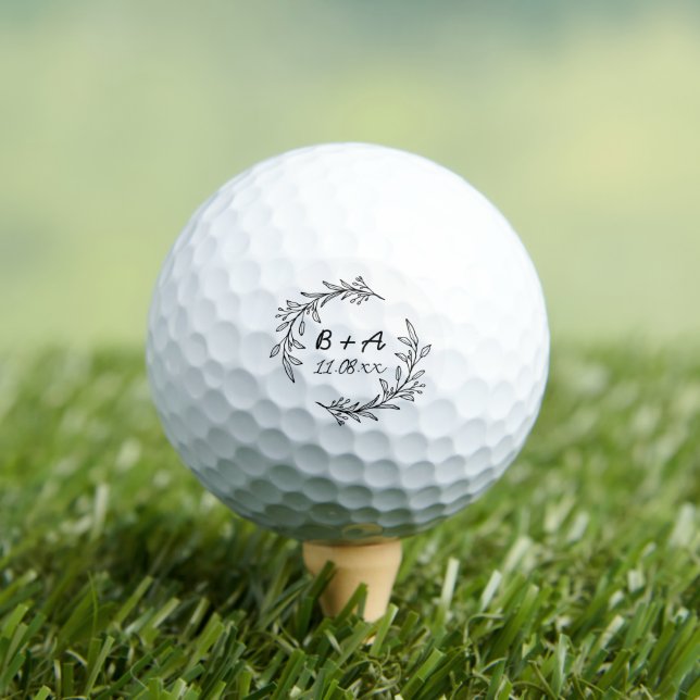 Personalized Wedding Favour Custom Wedding Day Gif Golf Balls (Insitu Tee)