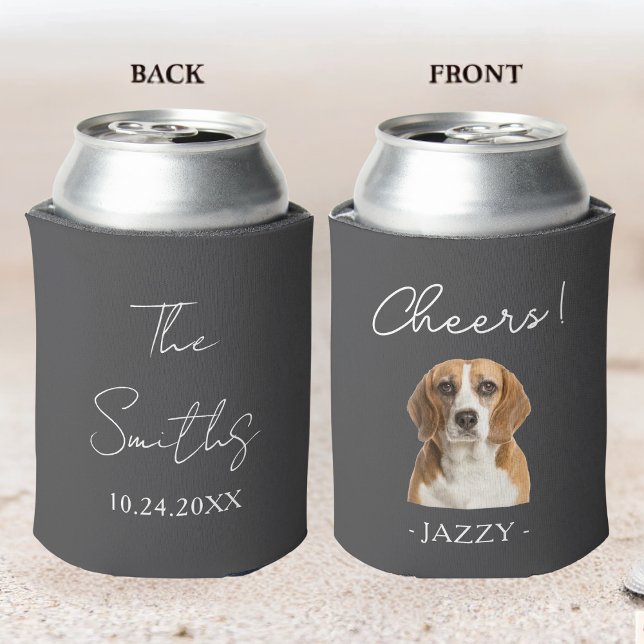 Personalized Wedding Favour Dogs Pets Cats Animal Can Cooler (Creator Uploaded)