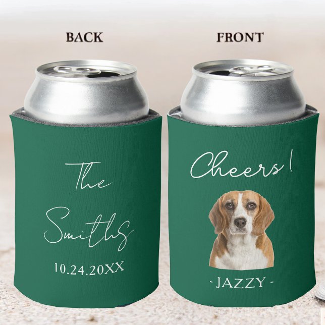 Personalized Wedding Favour Dogs Pets Cats Animal Can Cooler (Creator Uploaded)