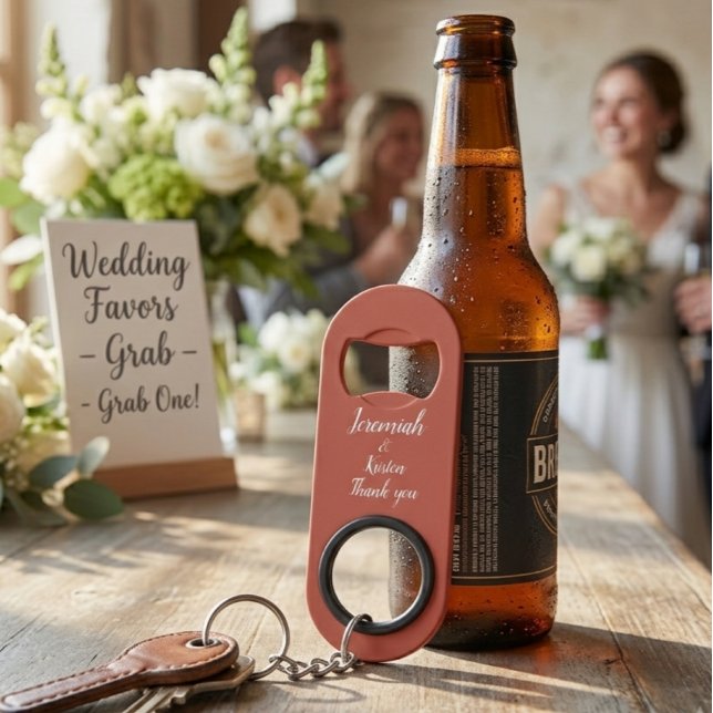 Personalized  Wedding Favour gift for men Keychain Bottle Opener (Creator Uploaded)