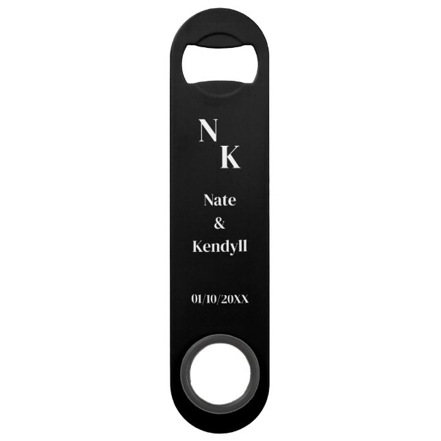 Personalized Wedding Favour Guests Custom Bar Key (Front)