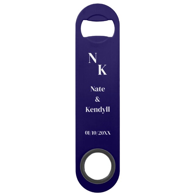 Personalized Wedding Favour Guests Custom Bar Key (Front)