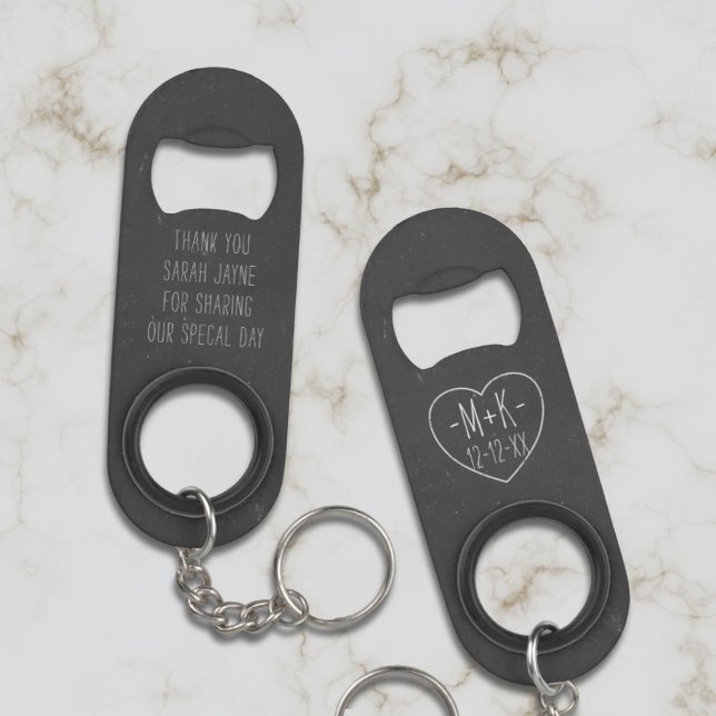 Personalized Wedding Favour Keychain Bottle Opener (Creator Uploaded)