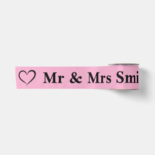 Personalized Wedding Favour Names & Images for Gif Satin Ribbon