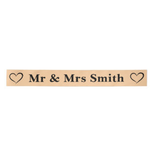 Personalized Wedding Favour Names & Images for Gif Satin Ribbon
