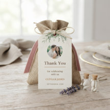 Personalized Wedding Favour Tag | Rustic Botanical