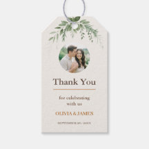 Personalized Wedding Favour Tag | Rustic Botanical