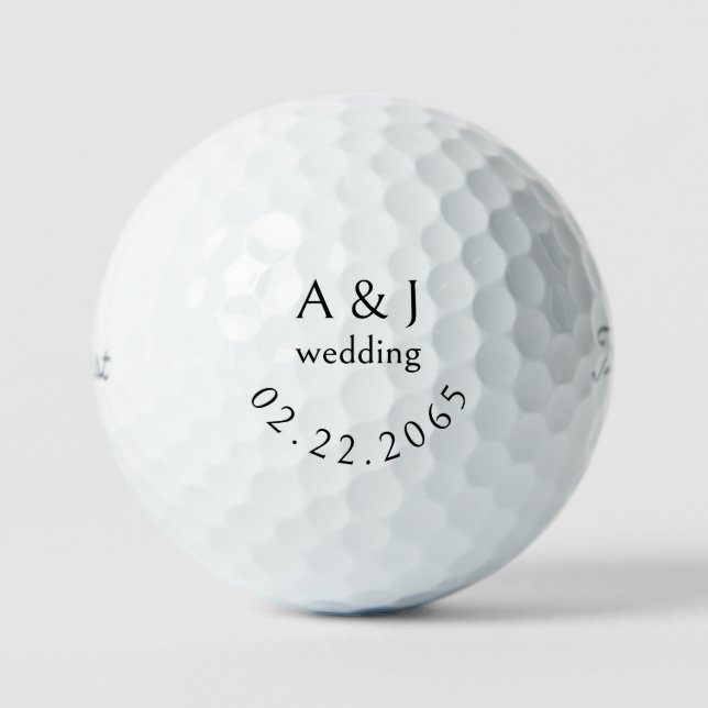 Personalized Wedding Favour Titleist Pro V1 Golf Balls (Front)