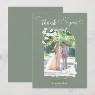 Personalized Wedding Flat Thank You Card