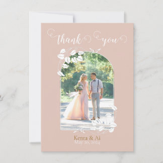 Personalized Wedding Flat Thank You Card 