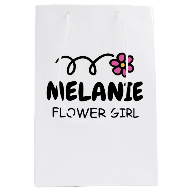 Personalized wedding gift bags for flower girls (Front)