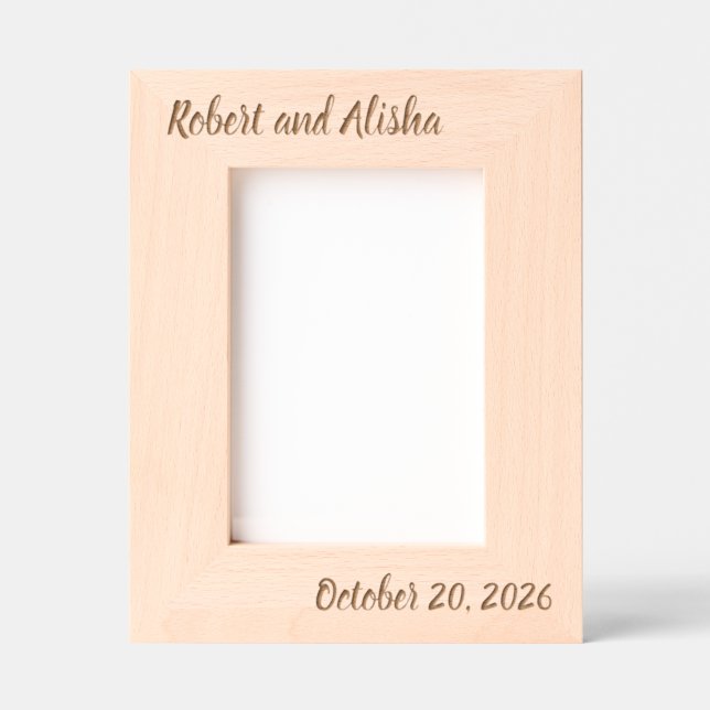 Personalized Wedding Gift for Couples | Wedding Pi Etched Frames (Front)