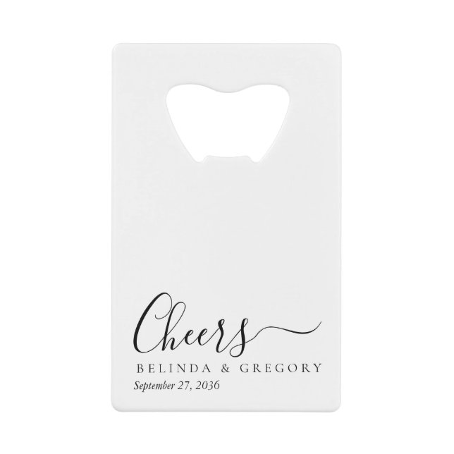 Personalized Wedding Gifts Black White Cheers (Devant)