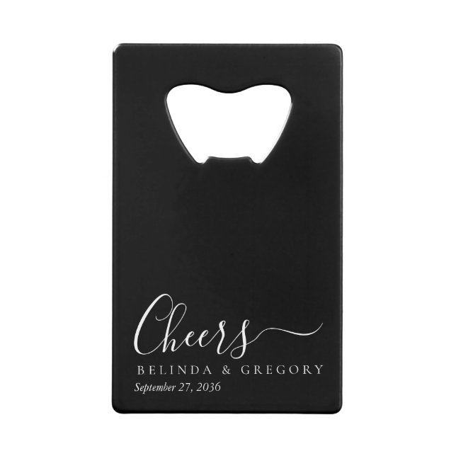 Personalized Wedding Gifts Black White Cheers (Devant)
