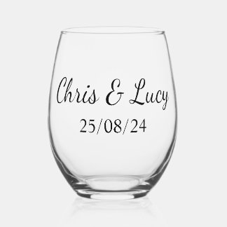 personalized wedding glasses
