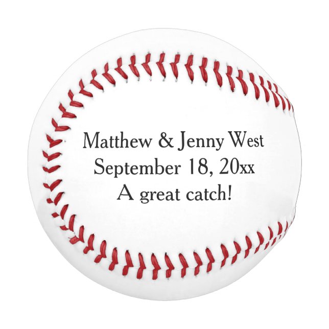 Personalized Wedding Groomsmen Ring Bearer Baseball (Front Left)
