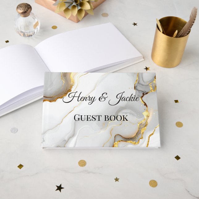 Personalized Wedding Guest Book (Front Open)