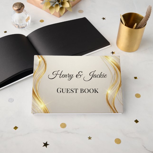 Personalized Wedding Guest Book (Front Open)