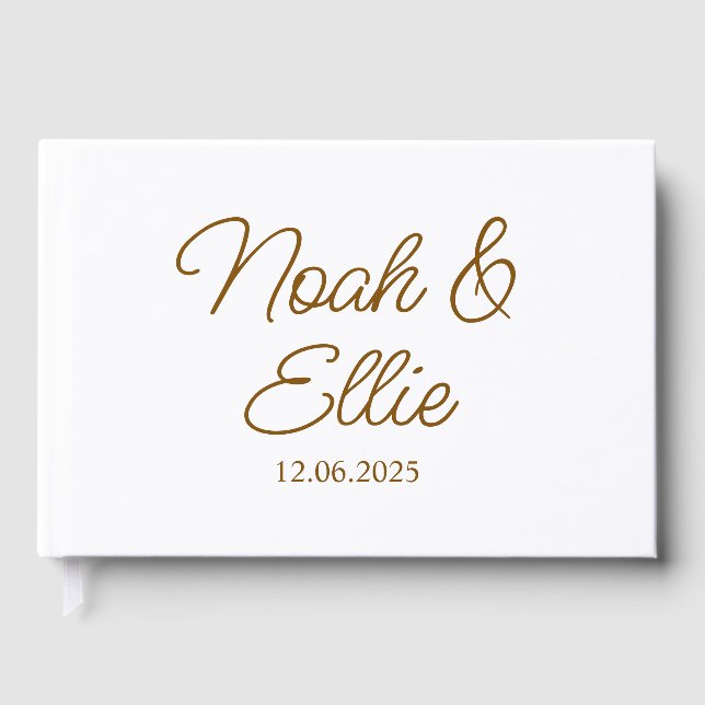 Personalized Wedding Guest Book, Engagement Recept Guest Book (Front)