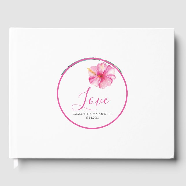 Personalized Wedding Guest Book Floral (Front)