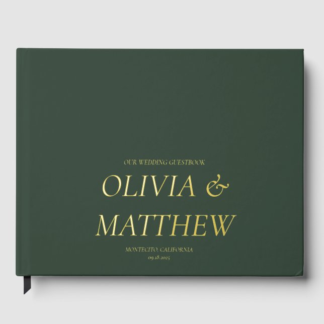 Personalized Wedding Guestbook with Foil (Front)