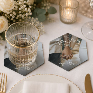 Personalized Wedding Happily Ever After Drink Paper Coaster