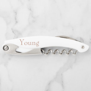 personalized wedding in rosegold corkscrew