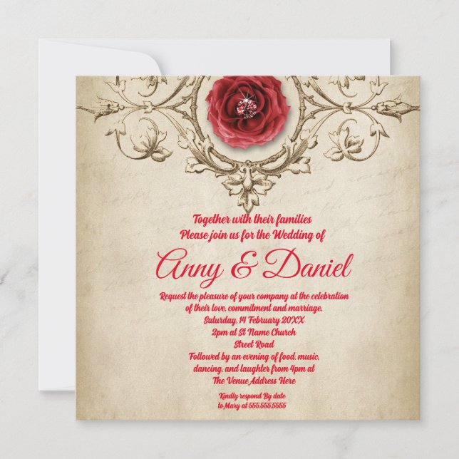 Personalized wedding invitation (Front)