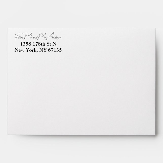 Personalized Wedding Invitation Envelope (Front)
