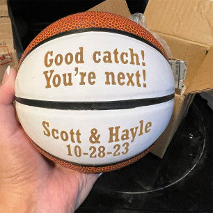 Personalized Wedding Keepsake Basketball