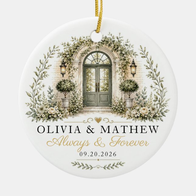 Personalized Wedding Keepsake Ornament (Front)