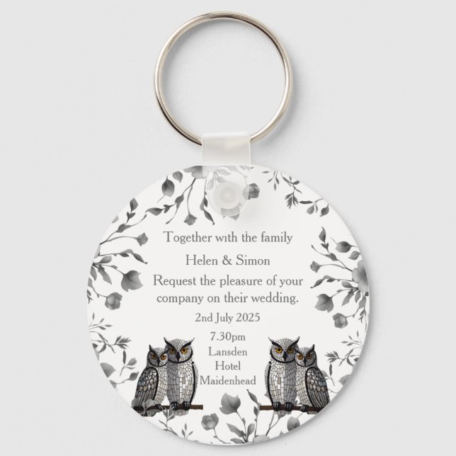 Personalized Wedding  Keychain (Front)