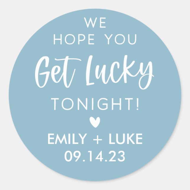 Personalized Wedding Lottery Ticket Favour Classic Round Sticker (Front)