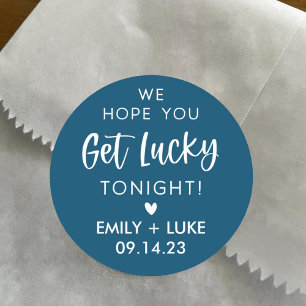 Personalized Wedding Lottery Ticket Favour Classic Round Sticker