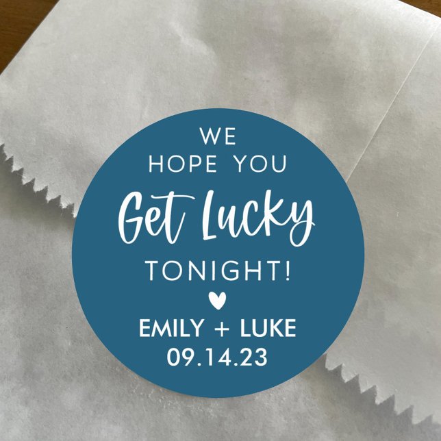 Personalized Wedding Lottery Ticket Favour Classic Round Sticker (Creator Uploaded)