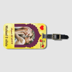 Personalized Wedding Luggage Tag with Custom Photo