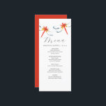 Personalized Wedding Menu Cards Red Dragonfly<br><div class="desc">These personalized wedding menu cards features unique watercolor red dragonflies. The card reverses to a complimentary red colour. Use the template fields to DIY your custom wedding dinner menu. An elegant yet minimalistic choice for weddings, a bridal shower, rehearsal dinners or whatever you like. To see more menu cards for...</div>