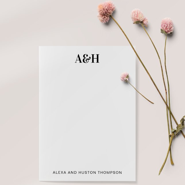 Personalized Wedding Monogram Stationery Elegant Post-it Notes (Creator Uploaded)