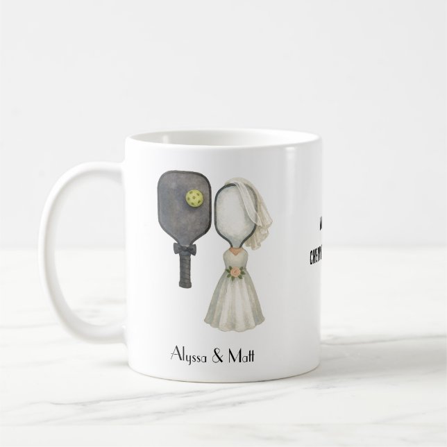 Personalized Wedding Mug for Pickleball Lovers (Left)