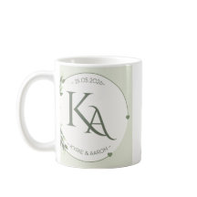 Personalized Wedding Mug KA Initials & Date