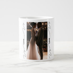 Personalized Wedding Mug with Flourished Love