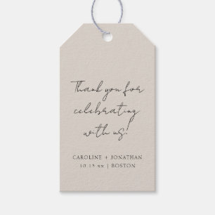 Personalized Wedding Name Ivory Cream Elegant Gift Tags