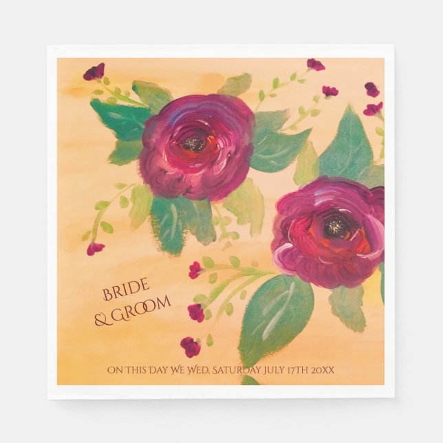 Personalized Wedding Napkins (Front)