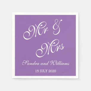Personalized Wedding Napkins Mr And Mrs
