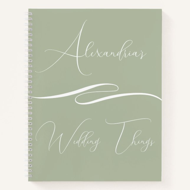 Personalized Wedding Notebook Client Gift w/ Logo (Front)